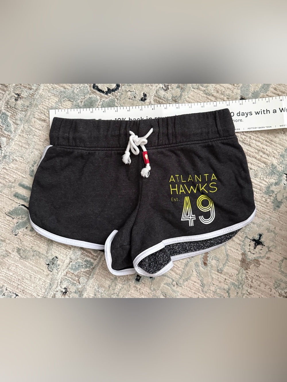 Sportique Atlanta Hawks Black Graphic Lounge Shorts